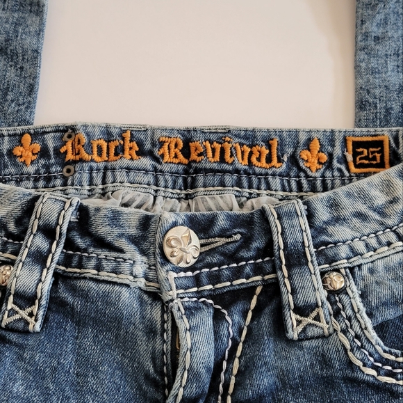 Rock Revival Ankle Skinny Jeans Size 25 Indi - Picture 6 of 11